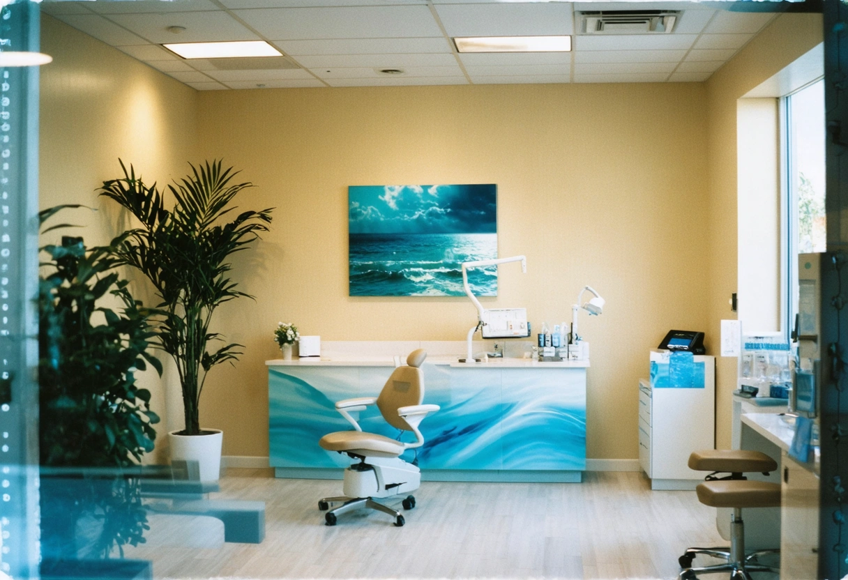 Holistic dental care consultation in serene, ocean-inspired Soleil Dental Studio, North Port.