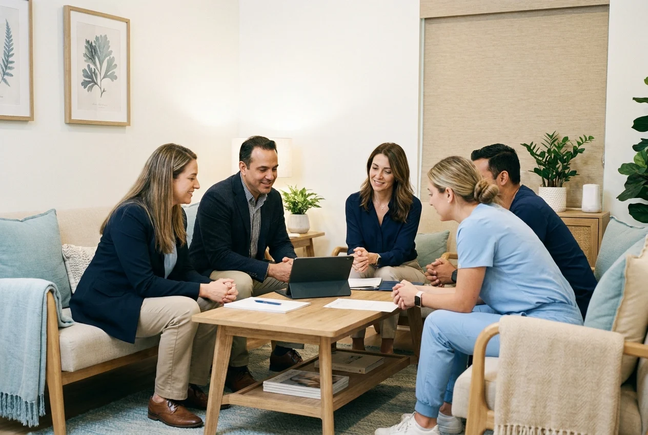 Dental staff training in a calm, welcoming consultation space