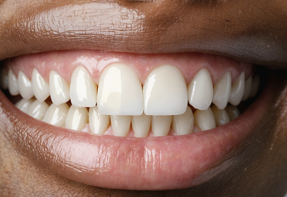 Restored smile showing replacement teeth aligned with surrounding natural teeth